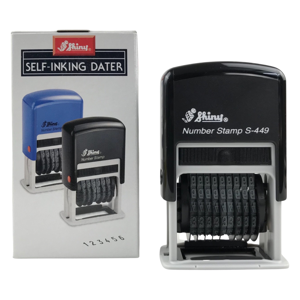 Dấu số xoay tự động - Thẻ mực Shiny S449 9 số 4mm
