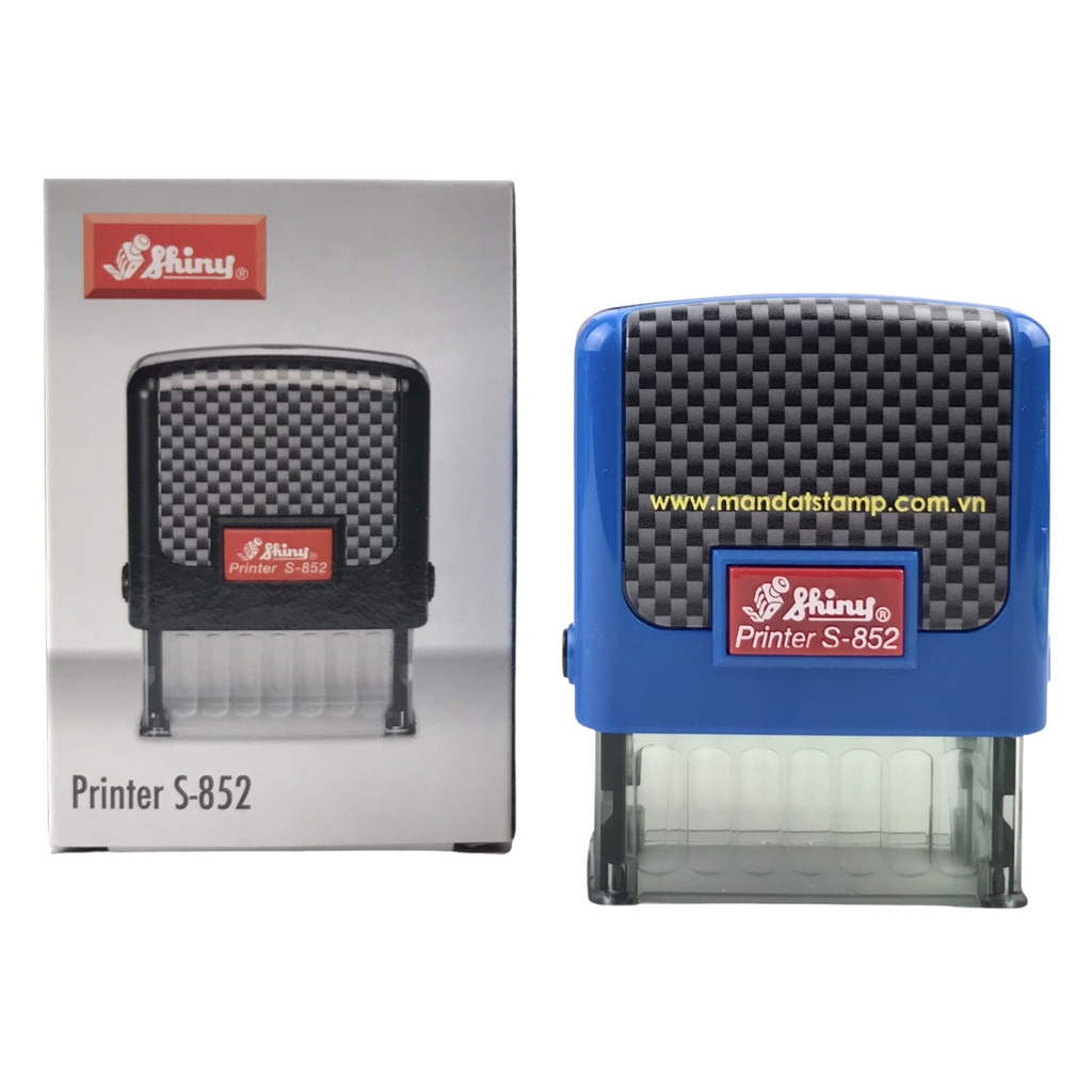 Dấu - Thẻ mực Shiny S852 38x14mm trắng