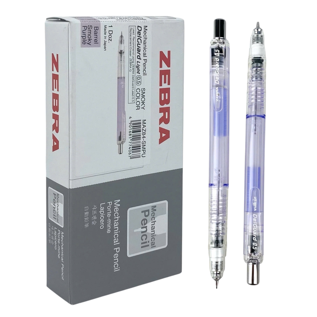 Bút chì bấm không gãy Zebra Delguard màu khói 0.5mm