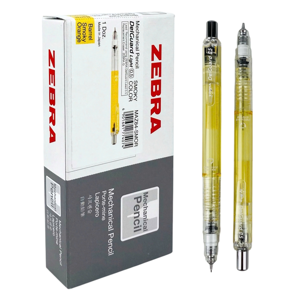 Bút chì bấm không gãy Zebra Delguard màu khói 0.5mm