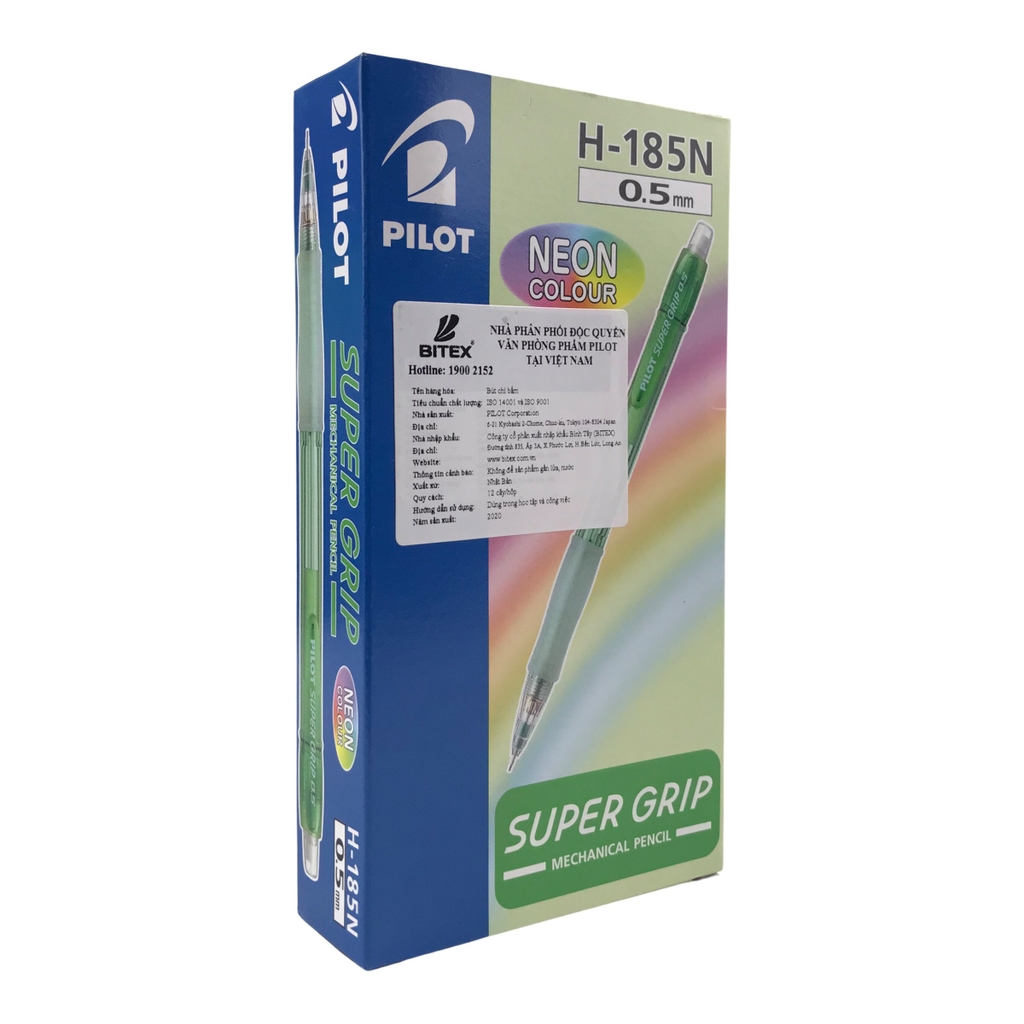 Bút chì bấm Pilot H-185N 2B 0.5mm (12)