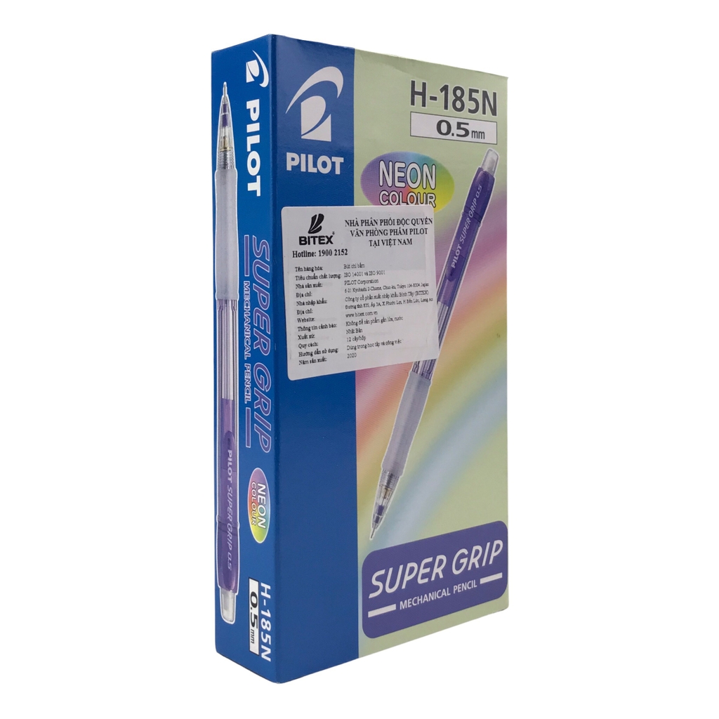 Bút chì bấm Pilot H-185N 2B 0.5mm (12)