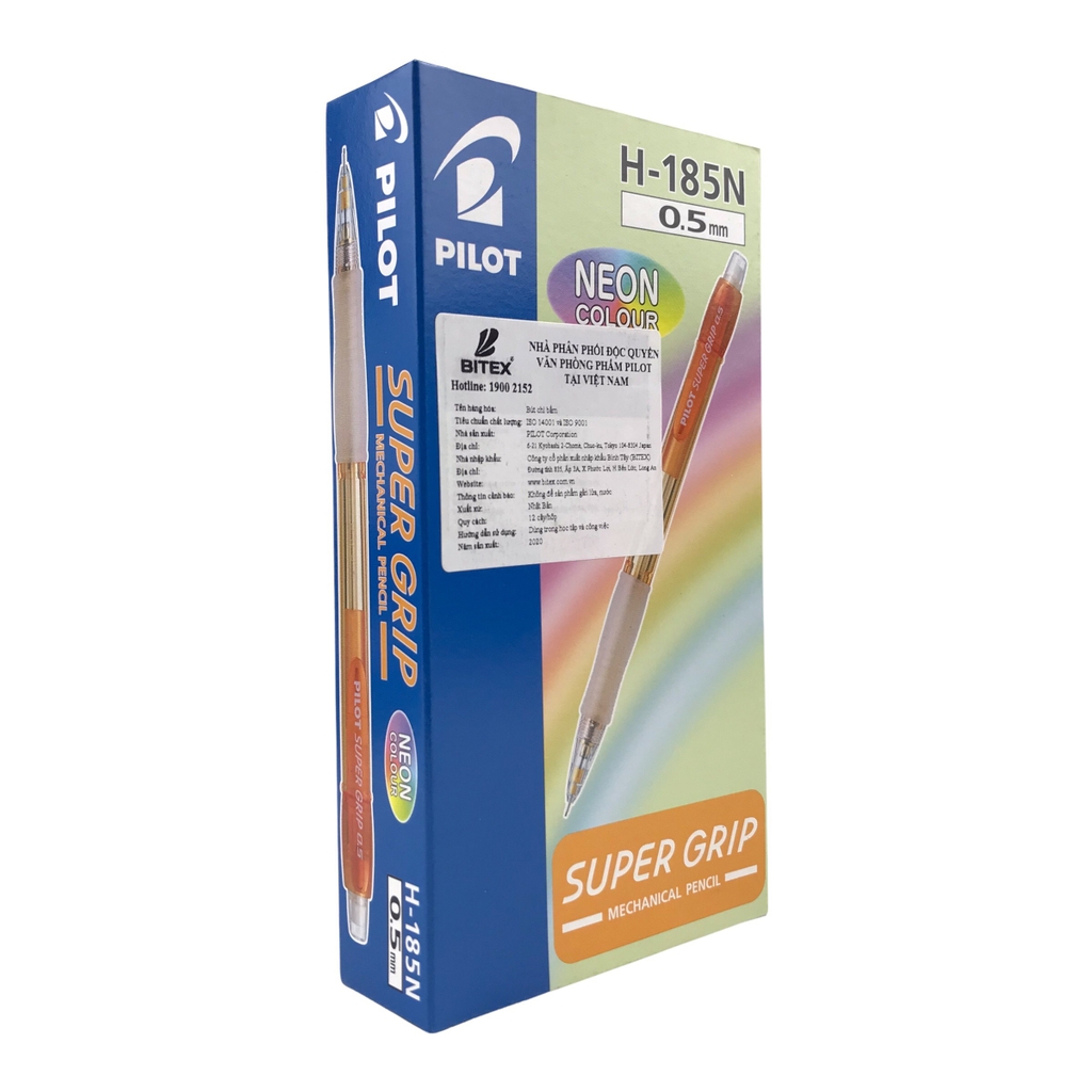 Bút chì bấm Pilot H-185N 2B 0.5mm (12)