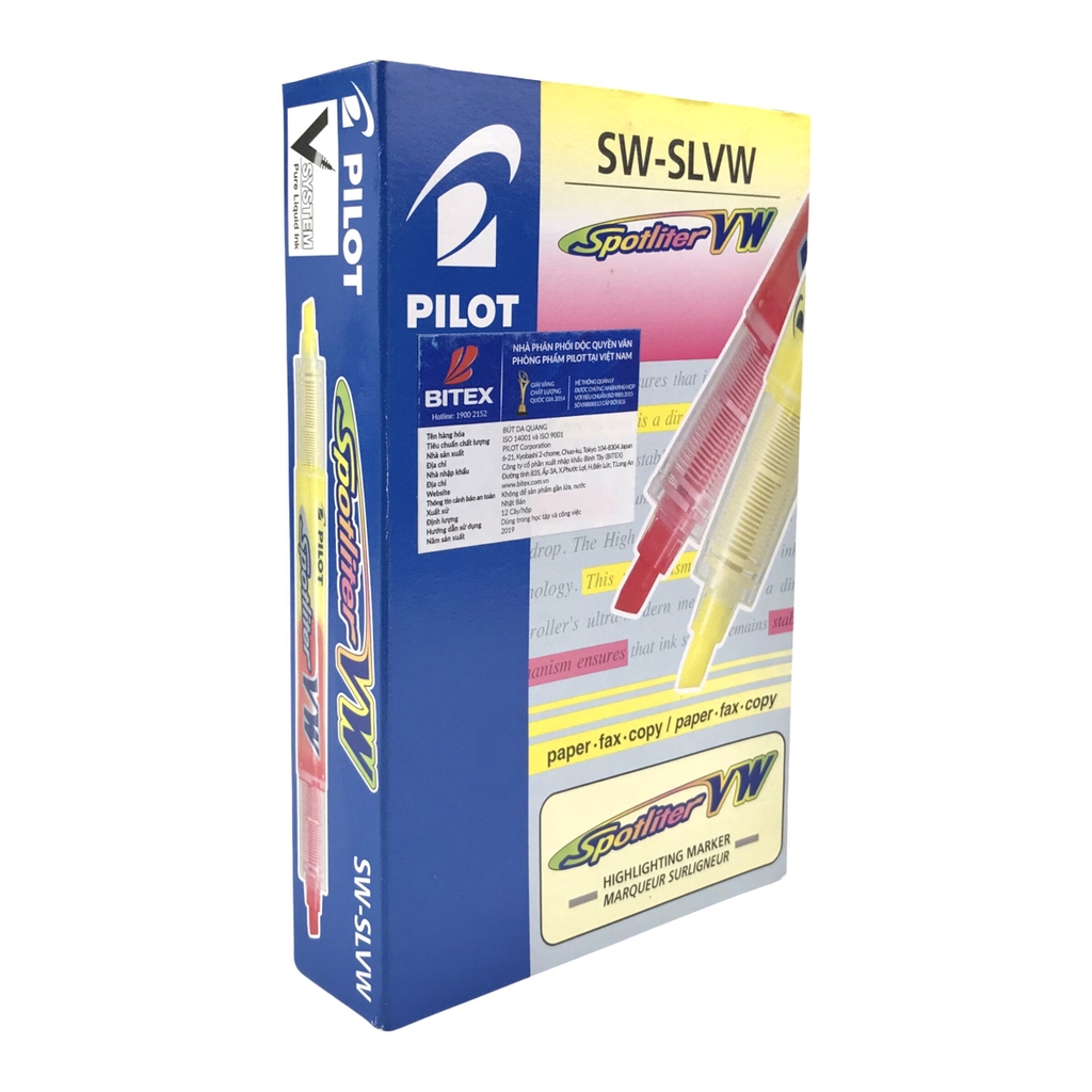 Bút dạ quang 2 đầu Pilot Spotliter VW (12)