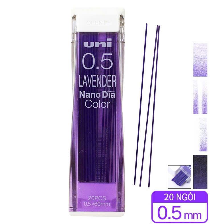 Ngòi chì Uni Nano Dia 0.5mm (10)