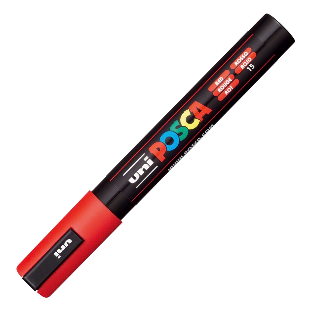 Bút sơn Uni PC-5M 1.8~2.5mm (6), Bút acrylic Posca, Paint Marker