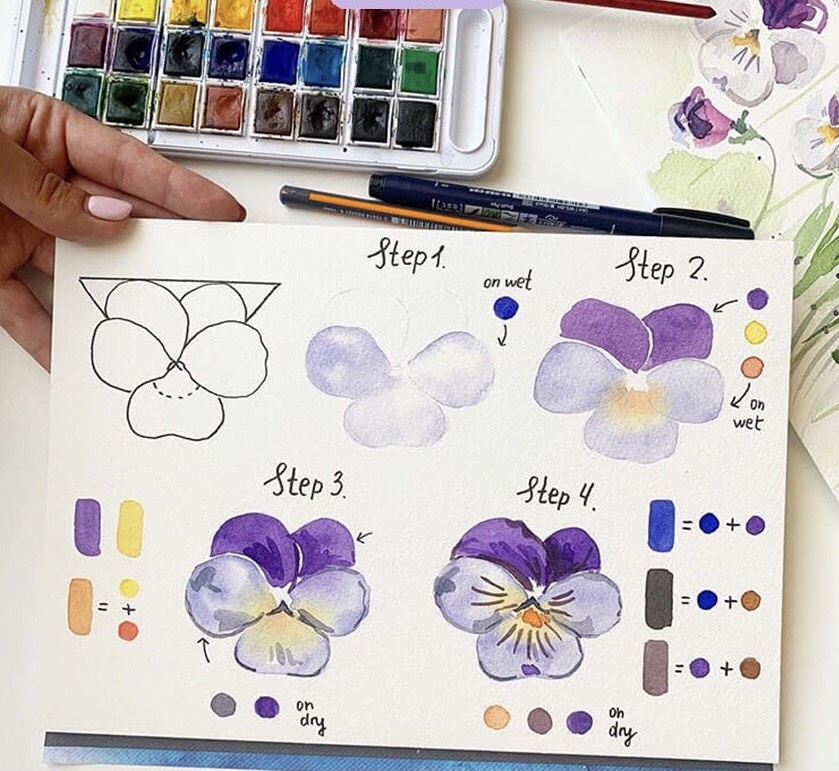 Bảng hướng dẫn pha màu Mont Marte MaXX0039