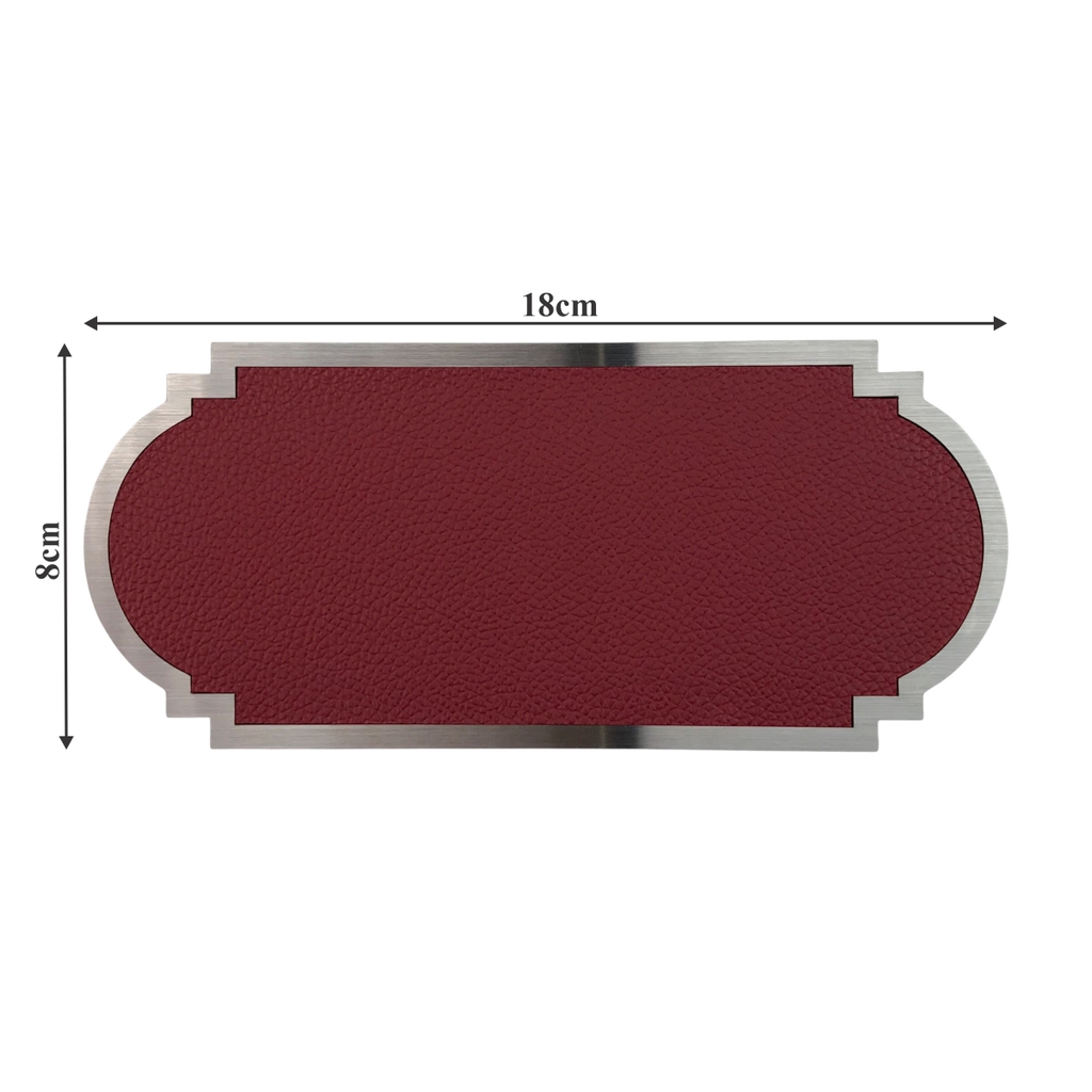 Biển số phòng da BP02 chữ nhật viền inox, Bảng số chung cư, khách sạn, toà nhà