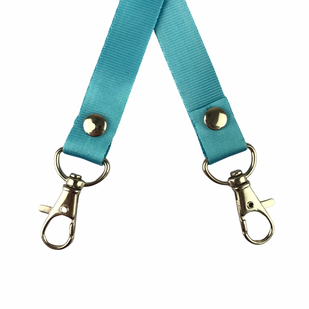 Dây đeo thẻ lụa 1.5cm đầu móc khóa [50] (100)