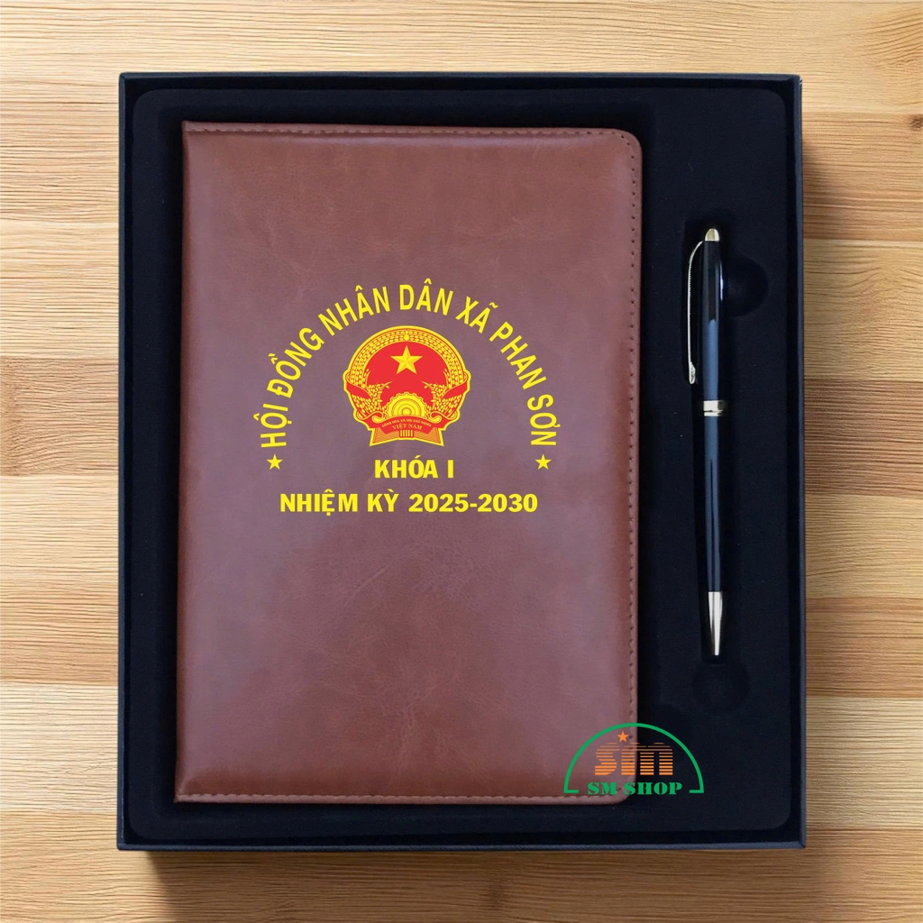 Quà tặng sổ da QS-JY07 in logo