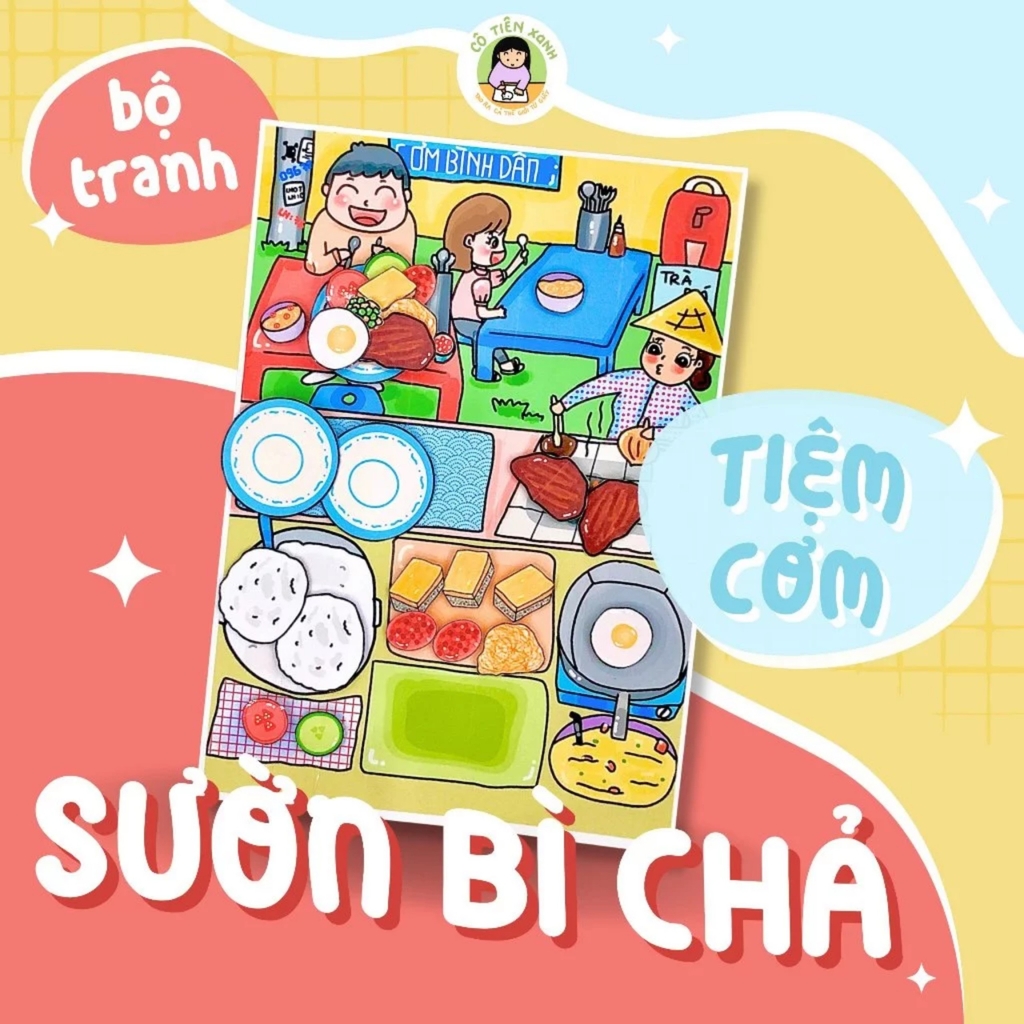 Bộ Tranh Tương Tác Cô Tiên Xanh