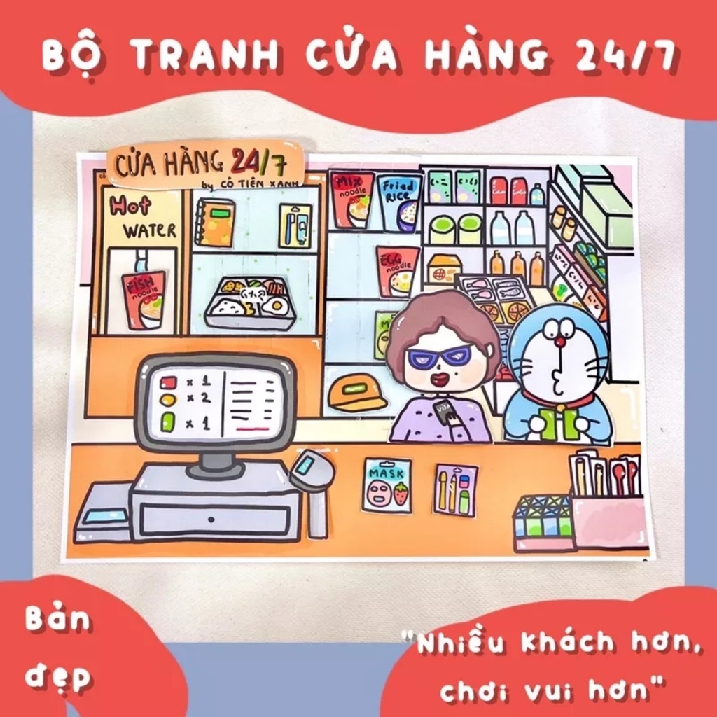 Bộ Tranh Tương Tác Cô Tiên Xanh