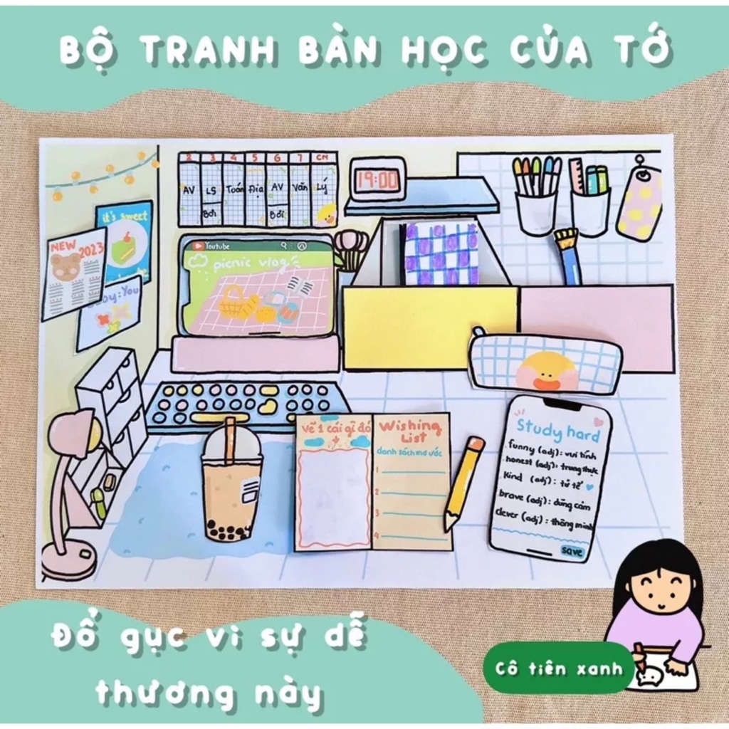 Bộ Tranh Tương Tác Cô Tiên Xanh