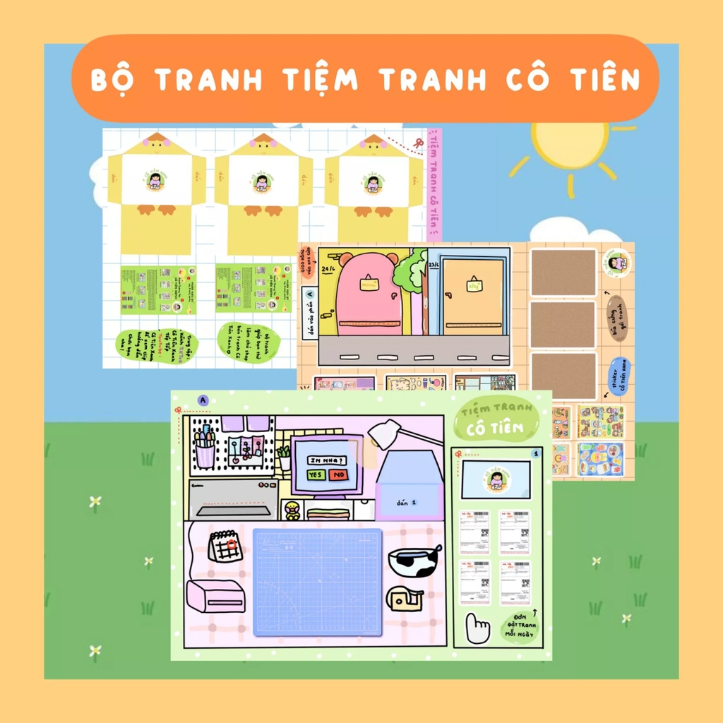 Bộ Tranh Tương Tác Cô Tiên Xanh