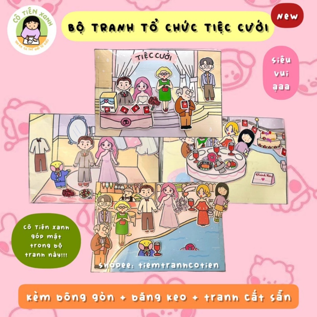 Bộ Tranh Tương Tác Cô Tiên Xanh