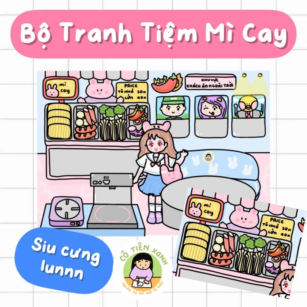 Bộ Tranh Tương Tác Cô Tiên Xanh