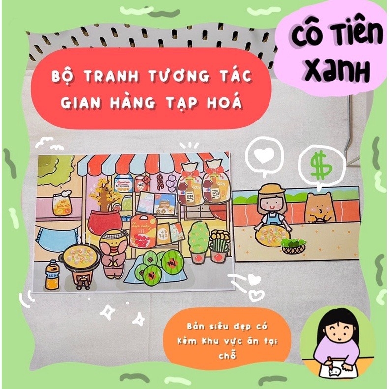 Bộ Tranh Tương Tác Cô Tiên Xanh