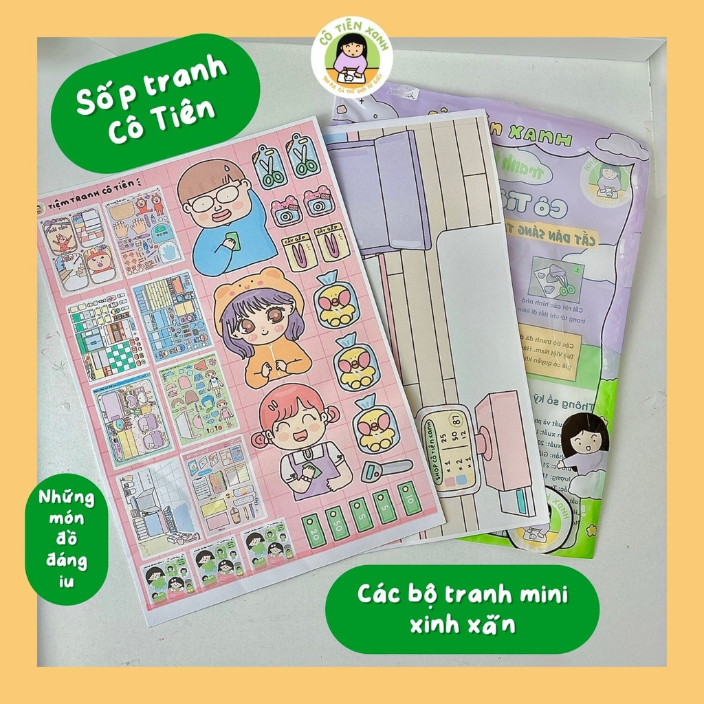 Bộ Tranh Tương Tác Cô Tiên Xanh