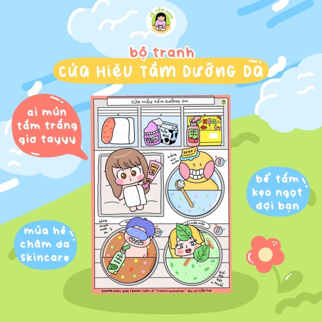 Bộ Tranh Tương Tác Cô Tiên Xanh