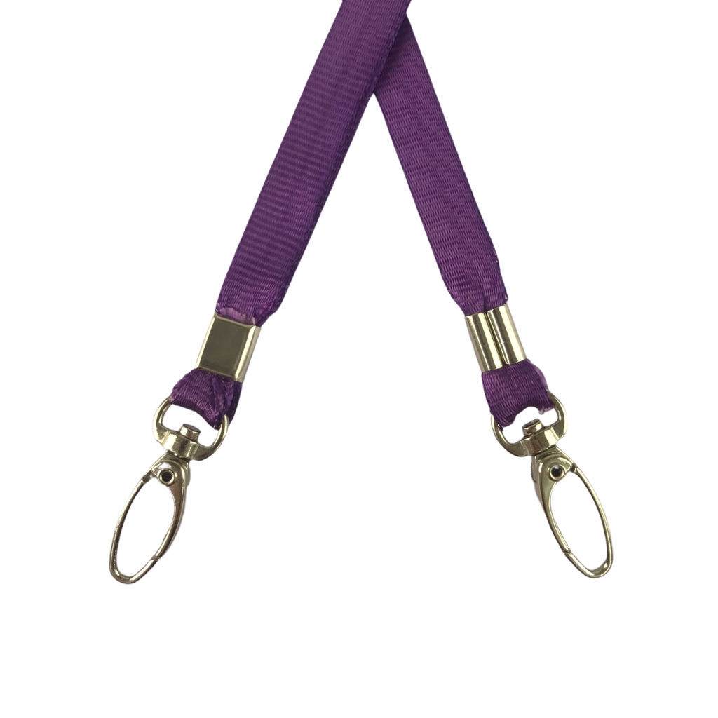 Dây đeo thẻ lụa 1cm đầu móc xoay [50] (100)