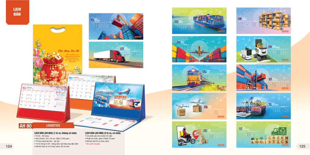 Lịch bàn chữ A AH AH53B/ AH55B/ AH57B-60B/ AH63B-AH74B/AH76B-H81B 24x16cm ngang có note 2026-60B/ AH63B-AH81B 24x16cm ngang có note 2026, Lịch để bàn, Lịch tam giác