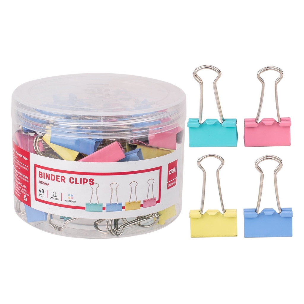 Kẹp bướm màu Deli 8551A / 8552A / 8553A / 8554A / 8555A / 8556A