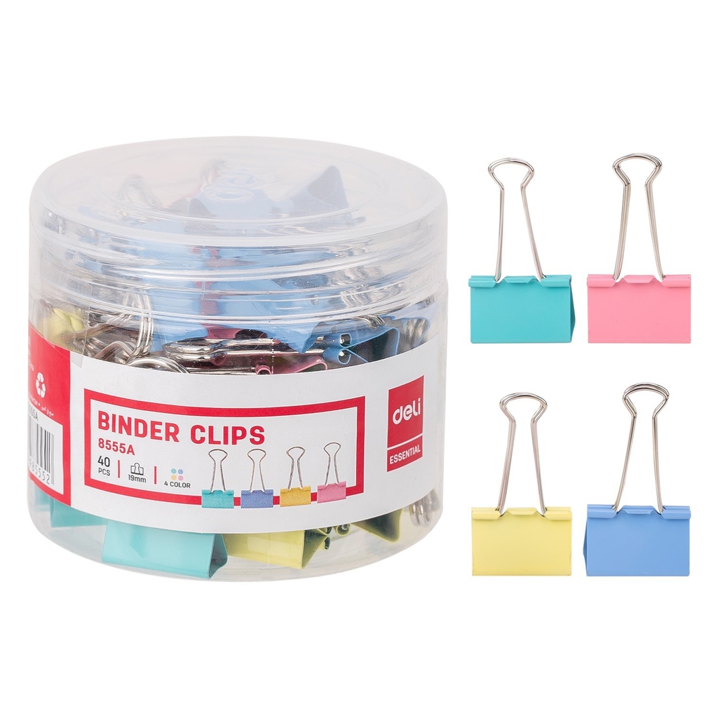 Kẹp bướm màu Deli 8551A / 8552A / 8553A / 8554A / 8555A / 8556A