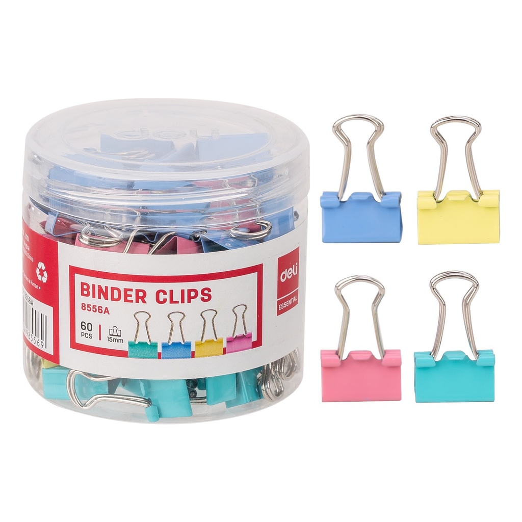 Kẹp bướm màu Deli 8551A / 8552A / 8553A / 8554A / 8555A / 8556A