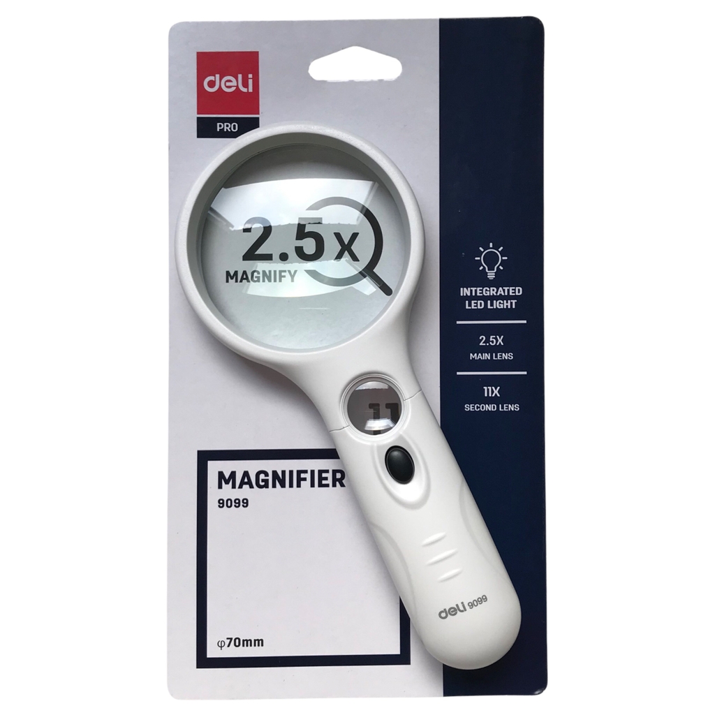 Kính lúp Deli 9099 / 9098 có đèn