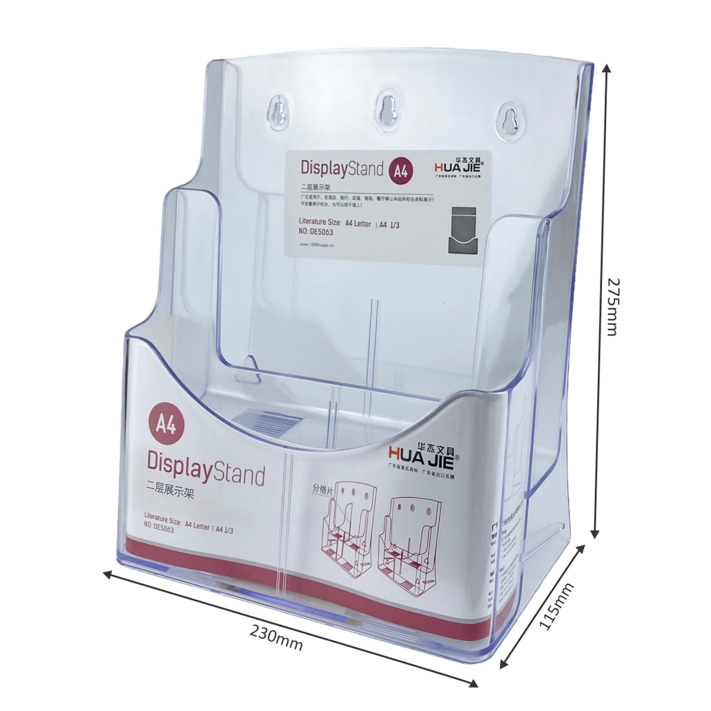 Kệ nhựa nhiều giấy 2 ngăn Hua Jie DE5063 / DE5061 đứng (2)