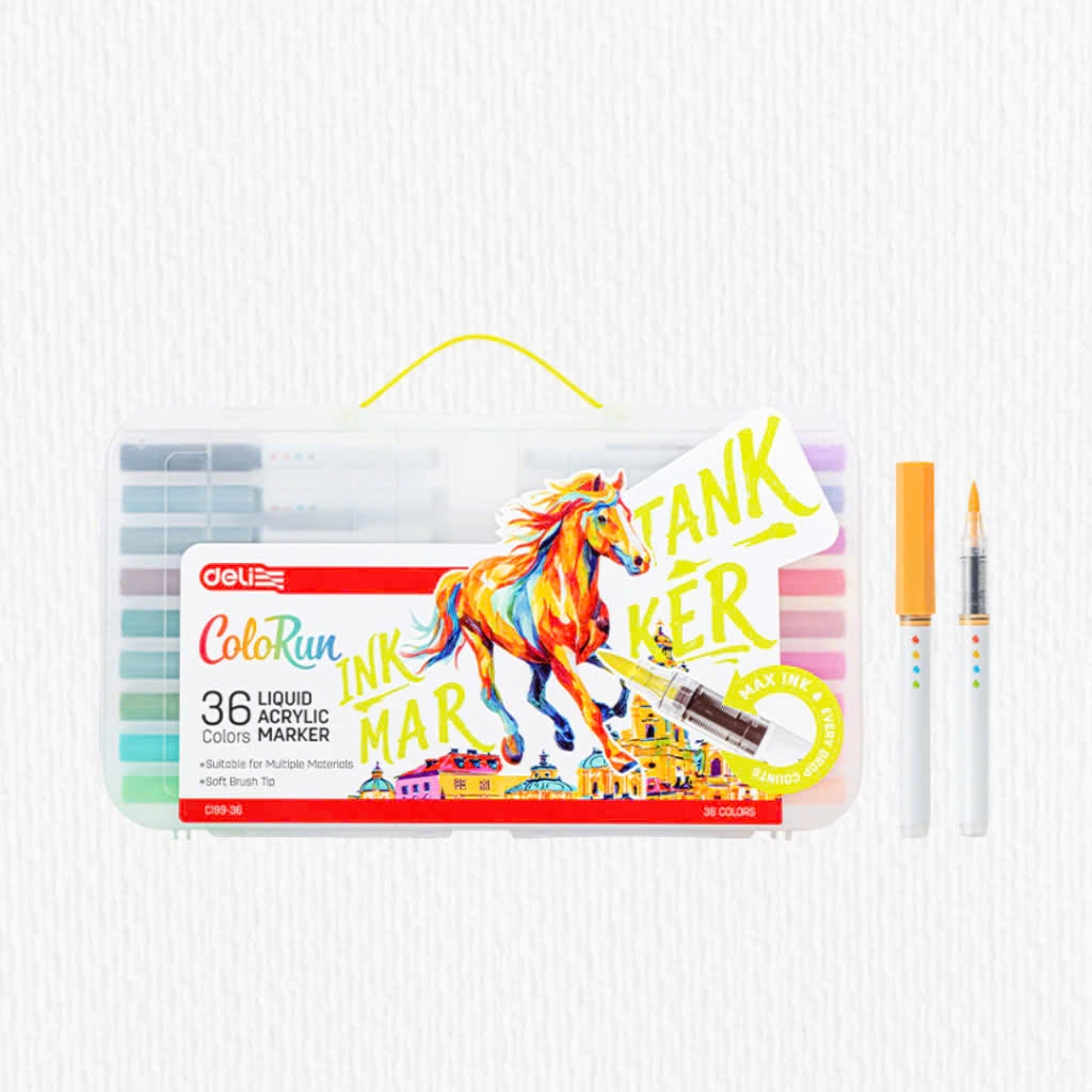 Bút lông màu Acrylic Deli C119 (12), Acrylic Marke, Màu Acrylic