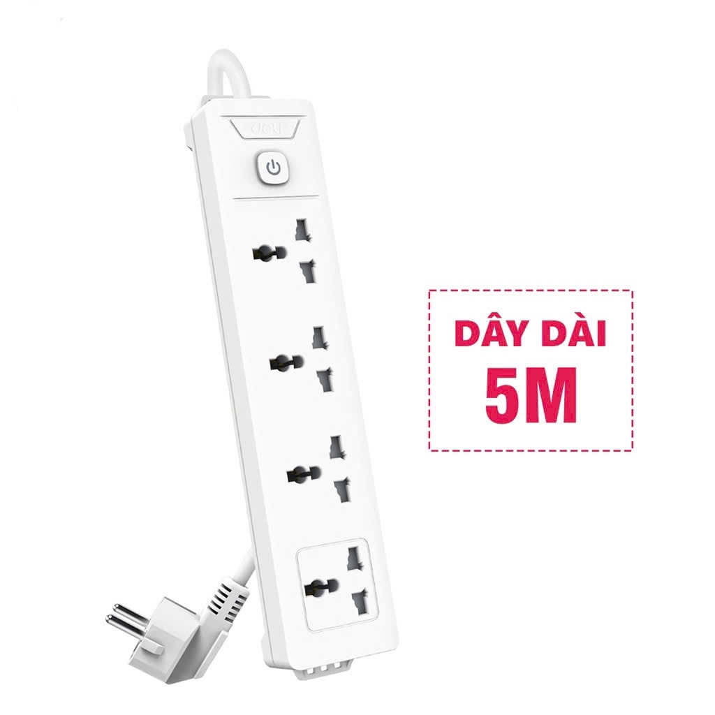 Ổ cắm điện Deli 4 lỗ