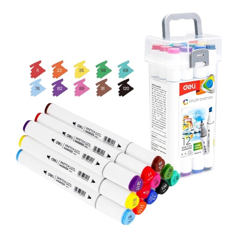 Bút lông màu 2 đầu Deli E70803
