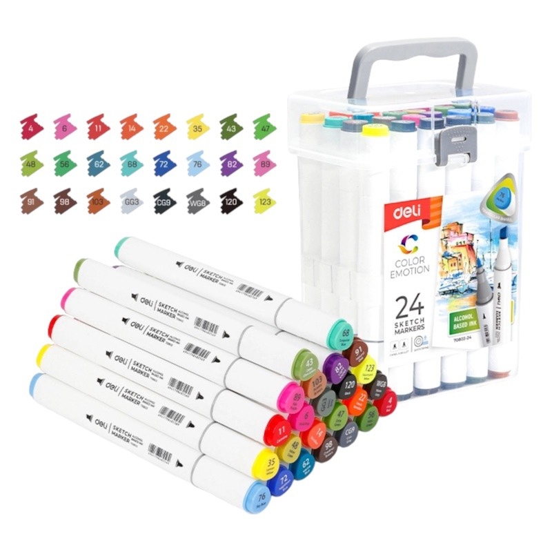 Bút lông màu 2 đầu Deli E70803