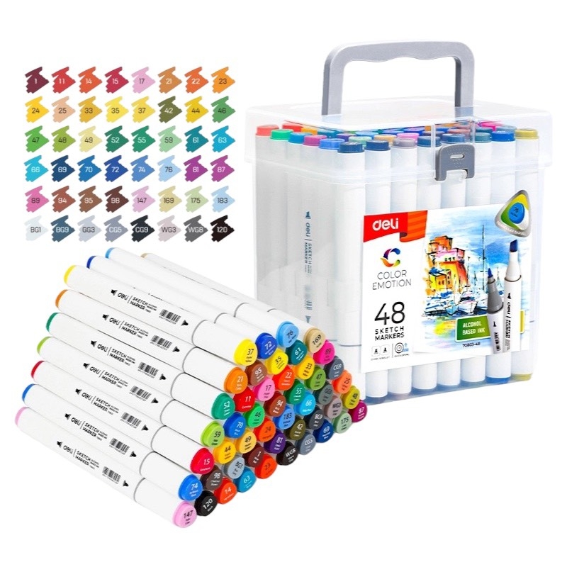 Bút lông màu 2 đầu Deli E70803