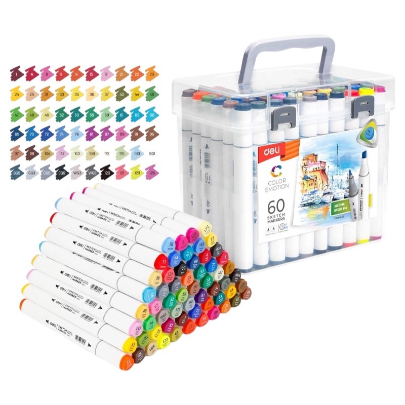 Bút lông màu 2 đầu Deli E70803