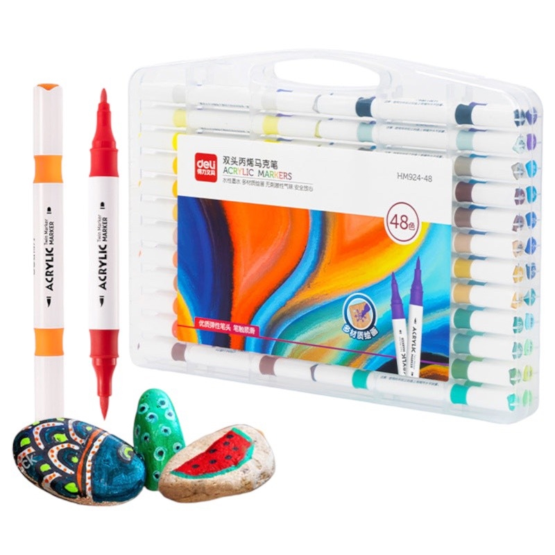 Bút lông màu 2 đầu Acrylic Marker Deli HM924