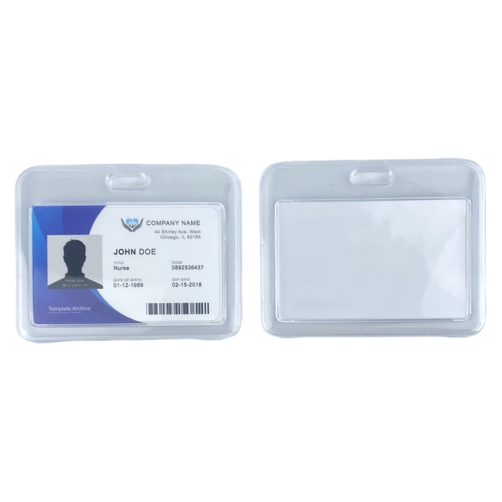 Bao đựng thẻ nhựa trong C-113H 8.5x5.4cm 2 mặt ngang trắng (5)