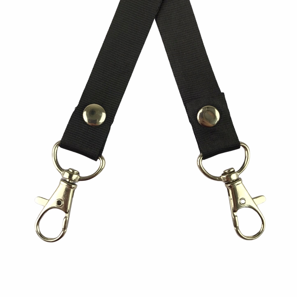 Dây đeo thẻ lụa 1.5cm đầu móc khóa [50] (100)