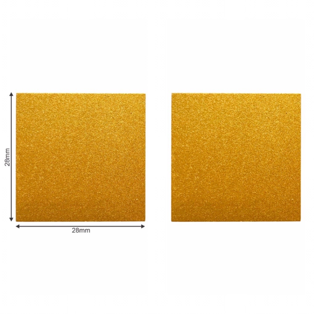 Phôi thẻ tên kim loại BT55 28x28mm vàng (50)