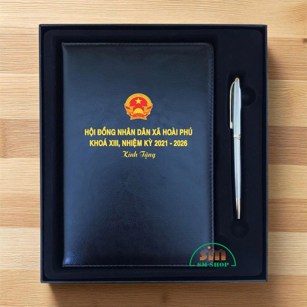 Quà tặng sổ da QS-JY07 in logo