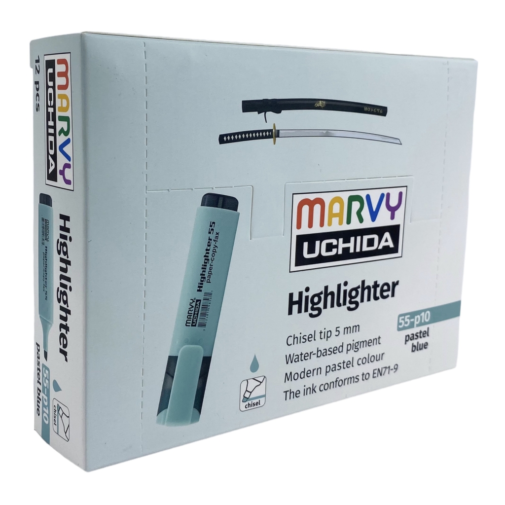 Bút dạ quang Marvy 55-P4 / 55-P5 / 55-P7 / 55-P8 / 55-P9 / 55-P10 pastel (12)