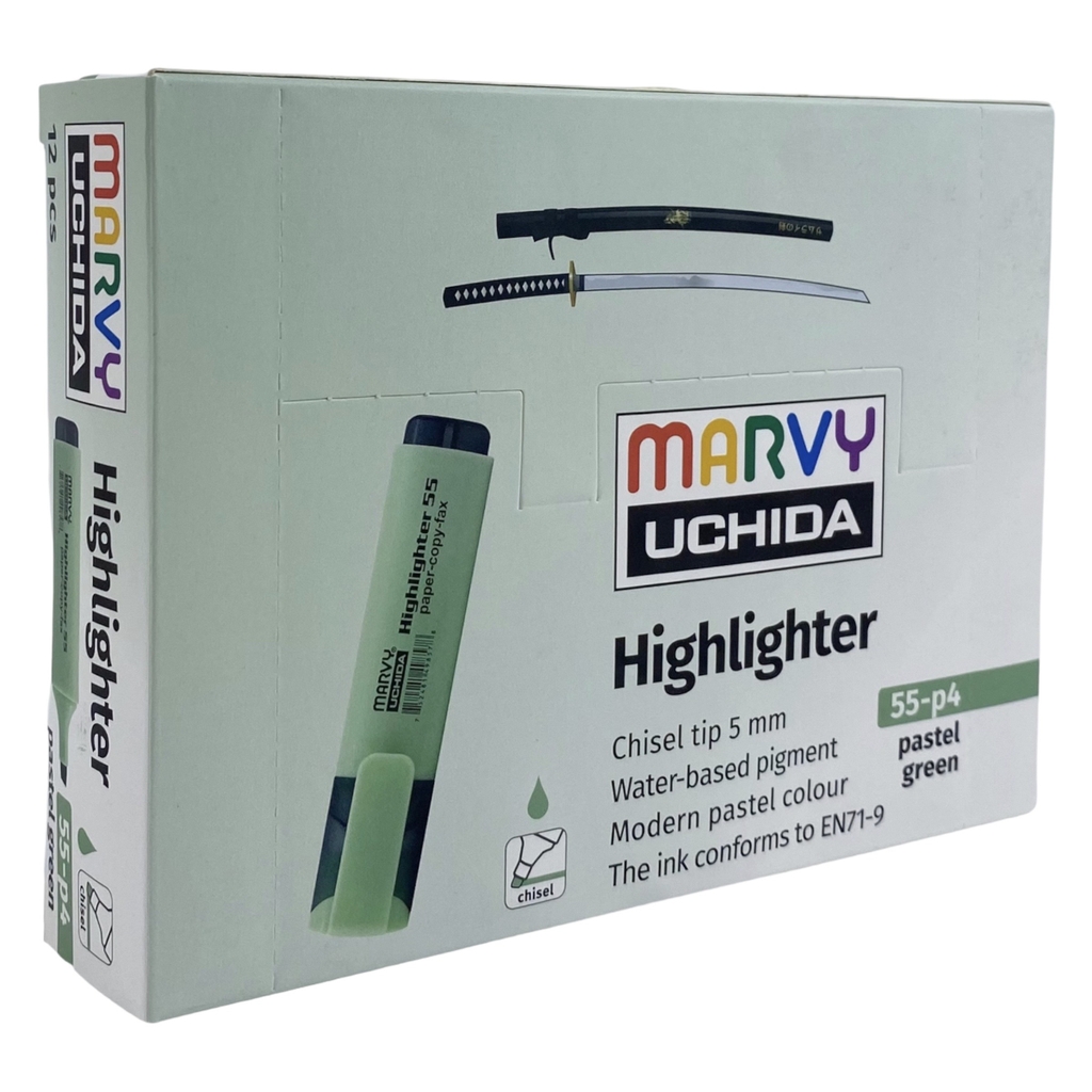Bút dạ quang Marvy 55-P4 / 55-P5 / 55-P7 / 55-P8 / 55-P9 / 55-P10 pastel (12)