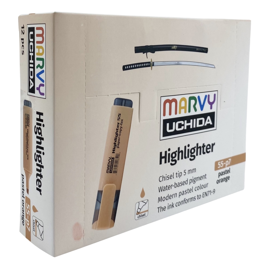 Bút dạ quang Marvy 55-P4 / 55-P5 / 55-P7 / 55-P8 / 55-P9 / 55-P10 pastel (12)