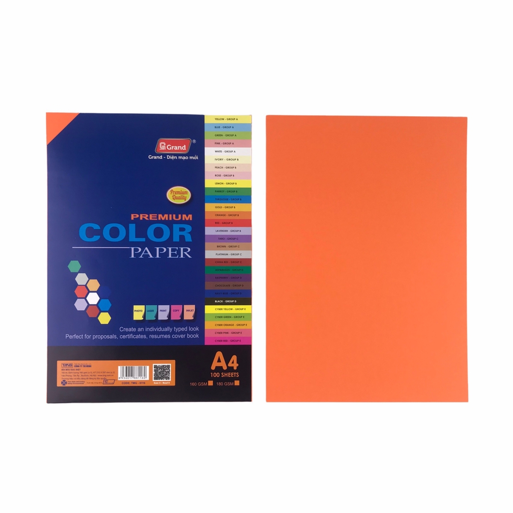 Bìa màu đặc biệt PGrand TMG-8116 210x297mm 160gsm A4