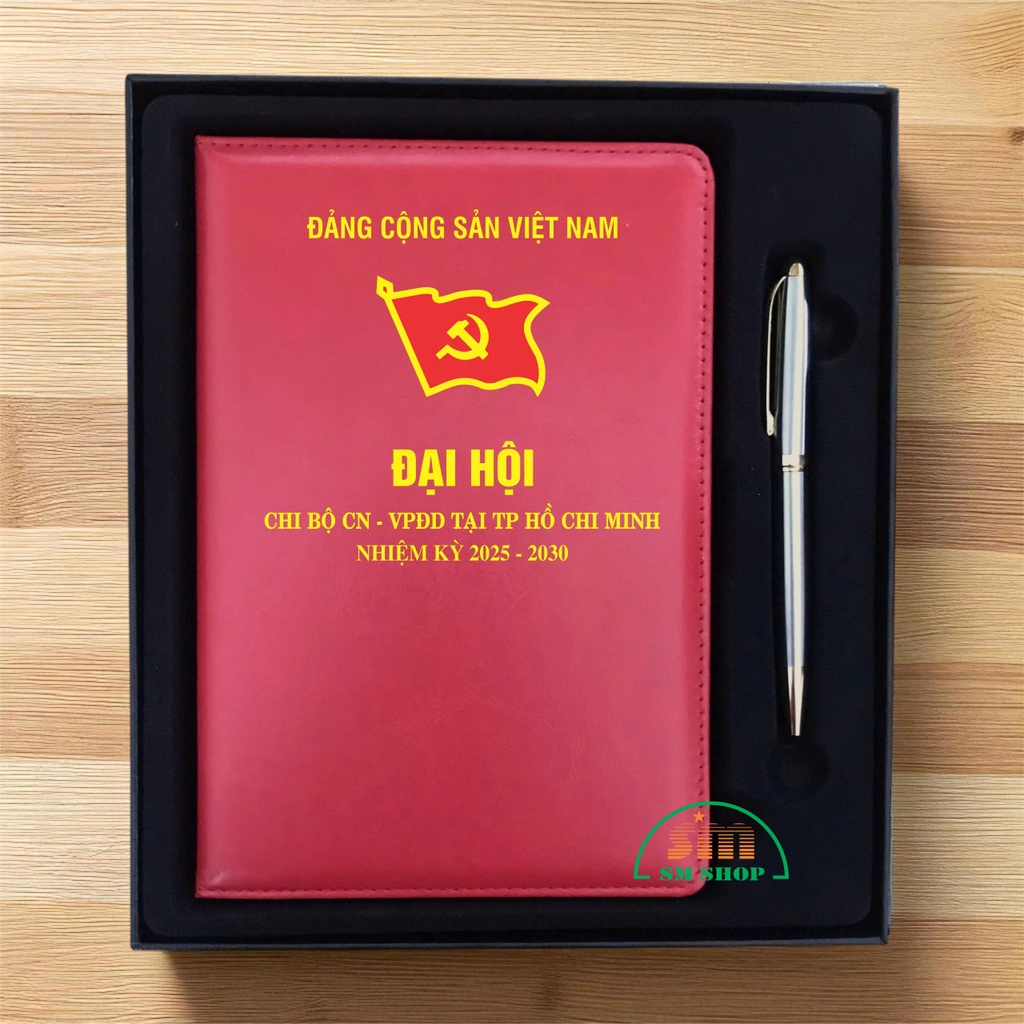 Quà tặng sổ da QS-JY07 in logo