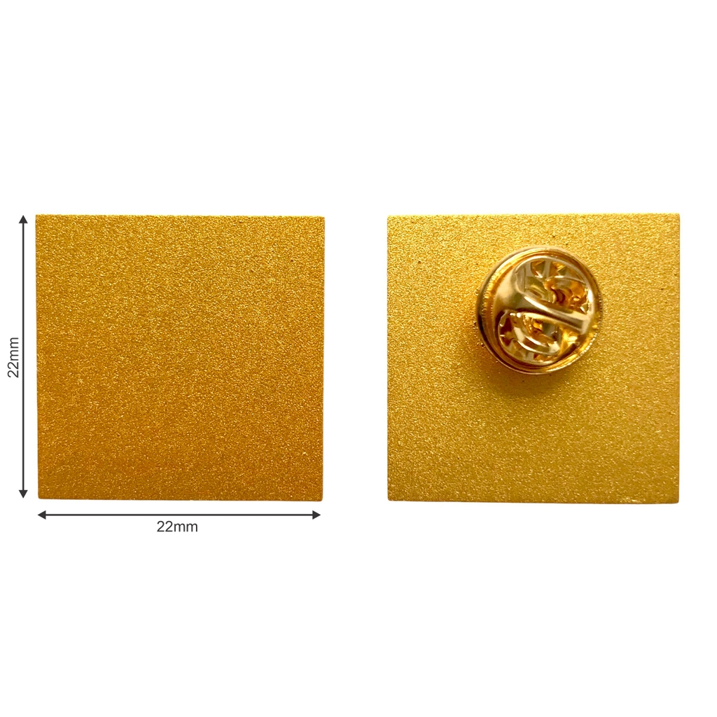 Phôi thẻ tên kim loại BT53 22x22mm vàng (50)