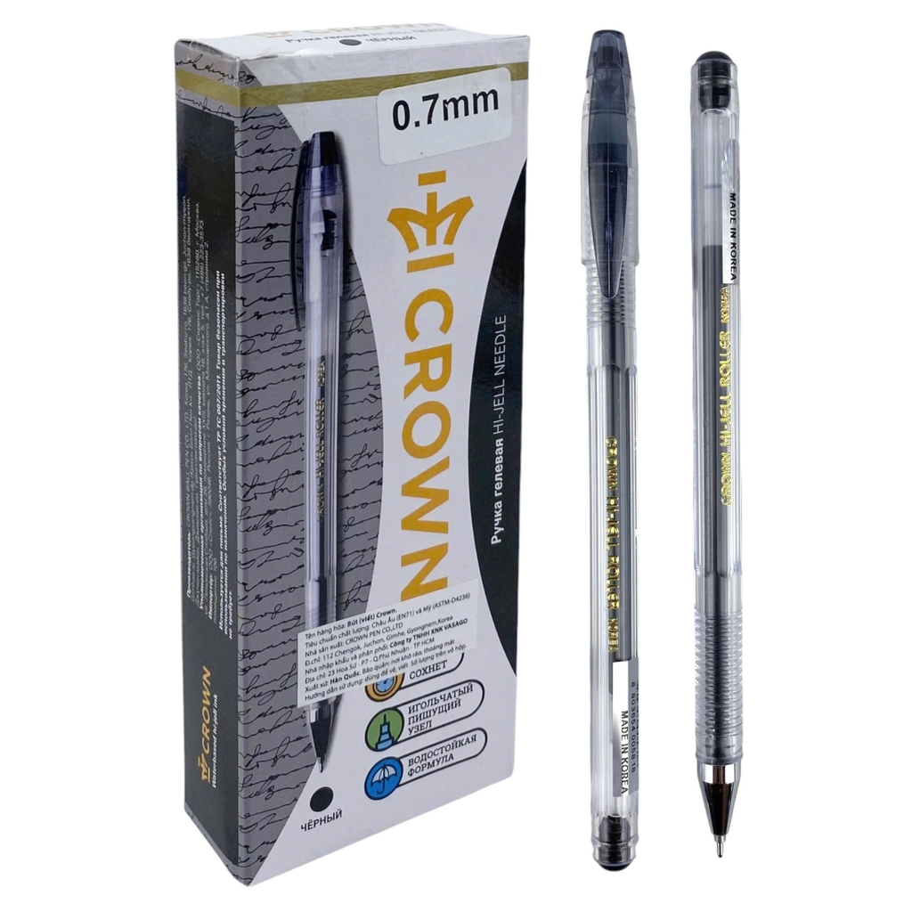 Bút gel Crown HJR-500 0.7mm (12)