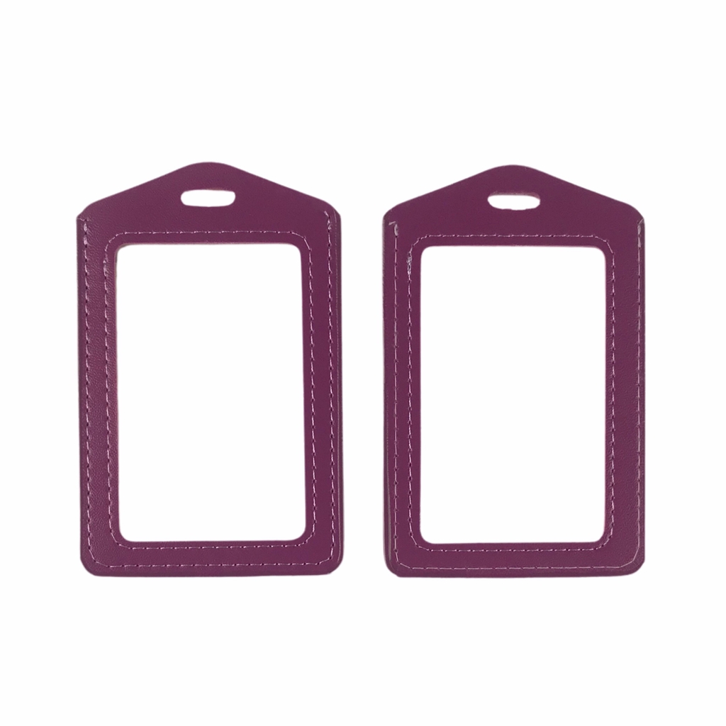 Bao đựng thẻ da 5.5x8.5cm 2 mặt kiếng đứng (50)