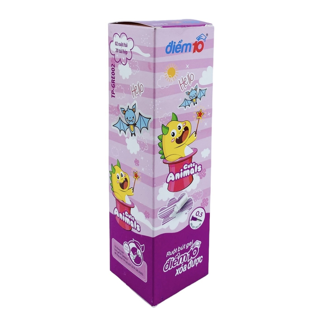 Ruột bút gel xoá được TL Điểm 10 TP-GRE002 tím (20)